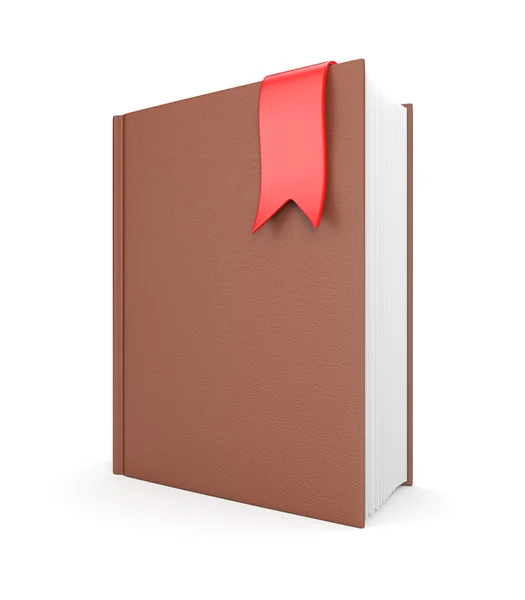 Leather diary with bookmark — Stock Photo, Image
