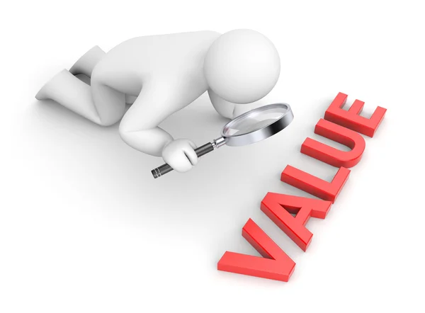 Person examines value — Stock Photo, Image