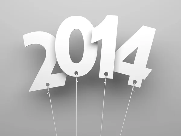 White tags with 2014 — Stock Photo, Image