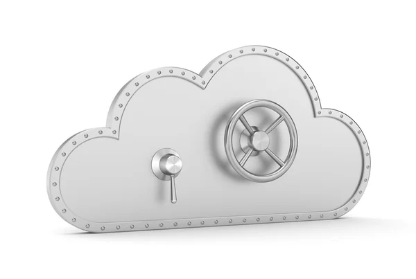 Steel cloud and safe lock — Stock Photo, Image