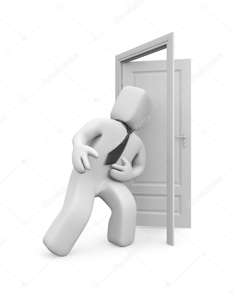 Kicking Down Shoulder Of The Door Overcoming Barriers Image Contain Clipping Path Stock Photo By C Pixelery Com