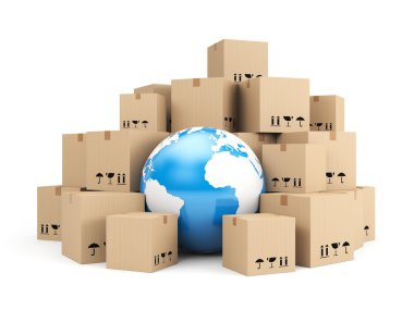 Global delivery clipart