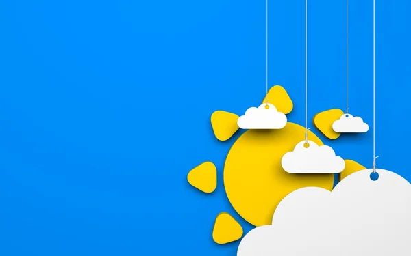 Sun with cloud — Stock Photo, Image