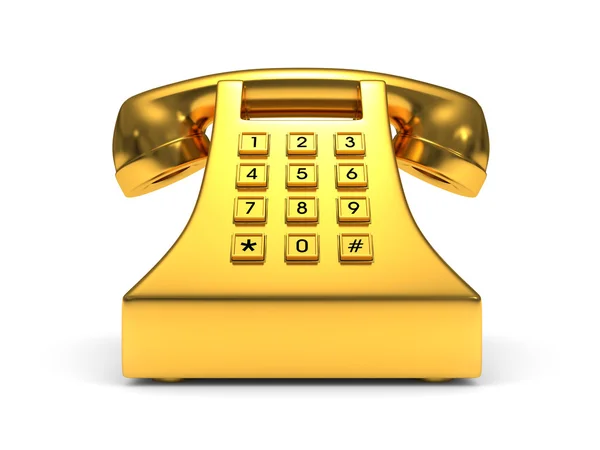 Gouden telefoon — Stockfoto