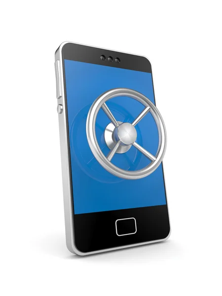 Mobiele telefoon met veilige vergrendeling — Stockfoto