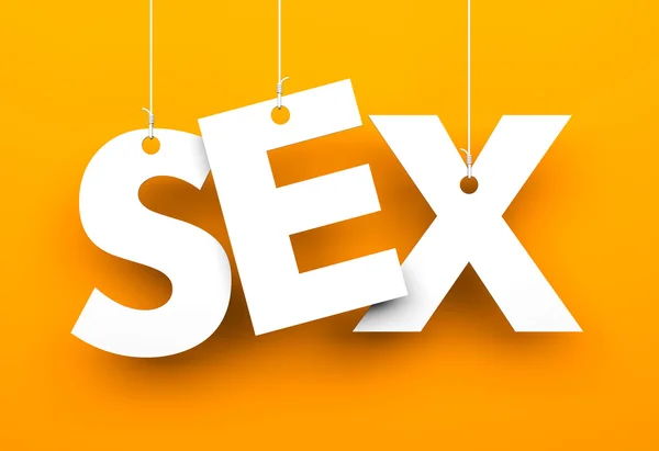 Seks. litery na smyczki — Zdjęcie stockowe