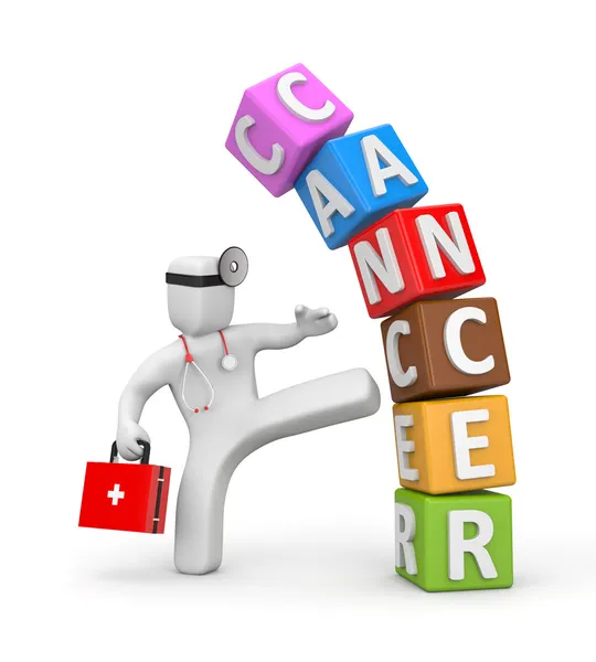 Doctor fights with cancer — Stock Photo, Image