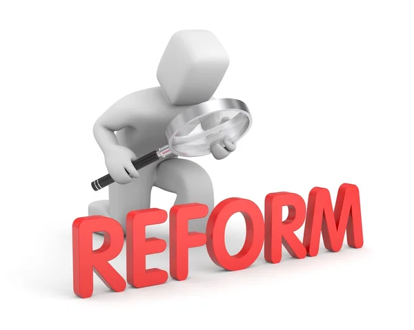 Man studier reformen — Stockfoto