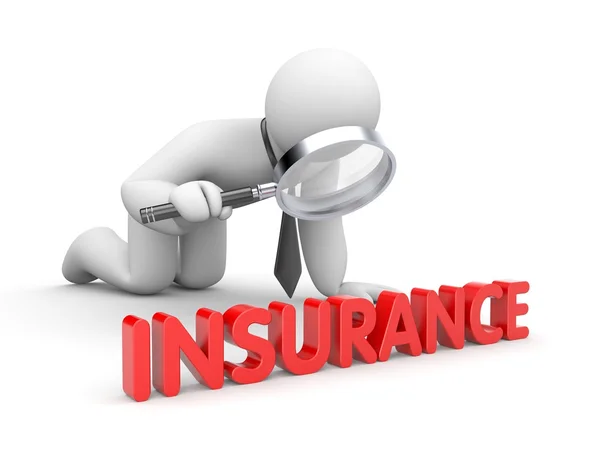 Affärsman inspekterade försäkring — Stockfoto