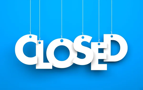 Closed word — Stock Photo, Image