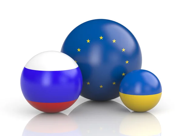 Russia and Ukraine and Europe — Stock Photo, Image