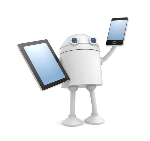 Robot met gadgets — Stockfoto