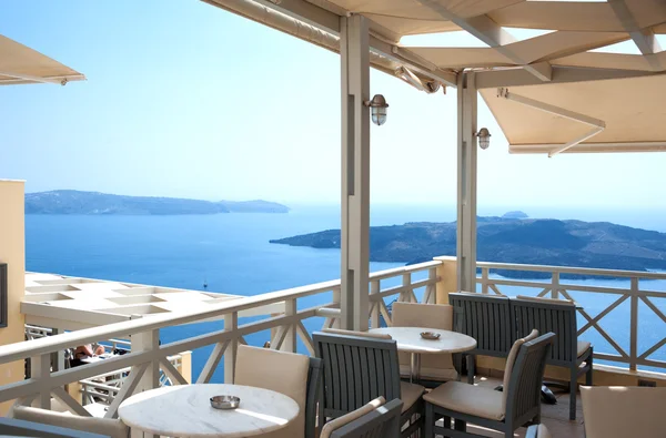 Cafe in Santorin — Stockfoto