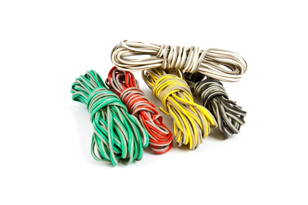 Colored wire bundles — Stok fotoğraf