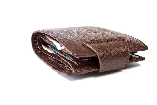 Mäns läder plånbok Stockfoto