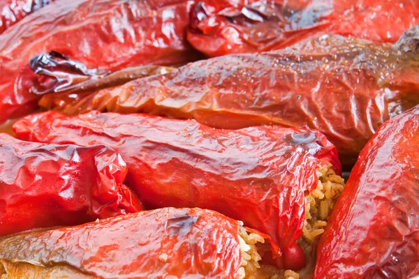 Stuffed peppers in the oven — Stock Photo, Image