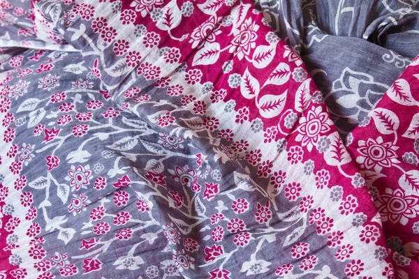 Färgglada blommor textil bakgrund — Stockfoto
