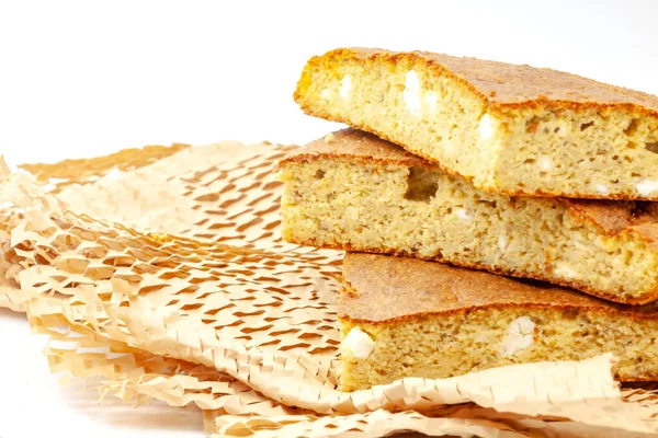 Yapımı Diyet Mısır Ekmeği Sığ Alan Derinliğine Sahip Seçici Odak — Stok fotoğraf