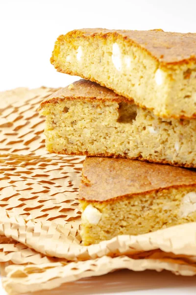 Домашний Кукурузный Хлеб Селективная Фокусировка Малой Глубиной Резкости — стоковое фото