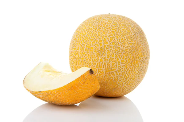 Fresh yellow cantaloupe melon — Stock Photo, Image