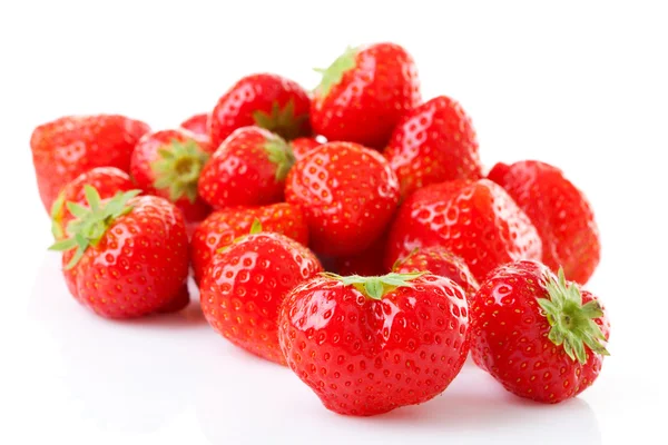 Couple of fresh strawberries in closeup — Stock Photo, Image