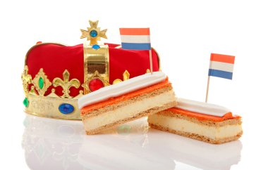 taç ile tipik Hollanda tompouce tatlı