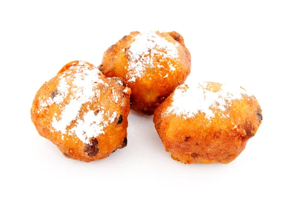 荷兰三个甜甜圈也称为 oliebollen — 图库照片