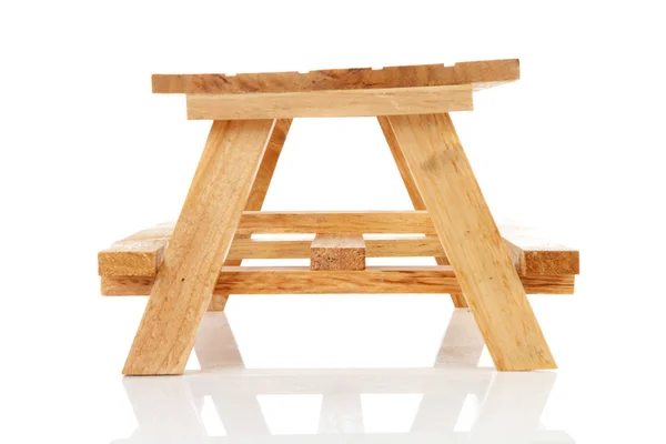 Lege houten picknicktafel — Stockfoto