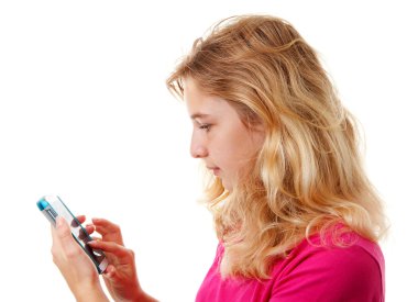 Kız mobilesmart telefonla aradığı