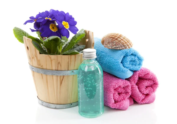Spa accessoires op witte achtergrond — Stockfoto