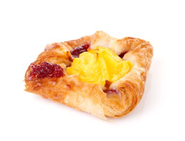 puding ve reçel ile süslü puf böreği