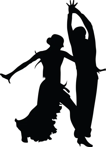 Dance silhouette vector — Stock Vector