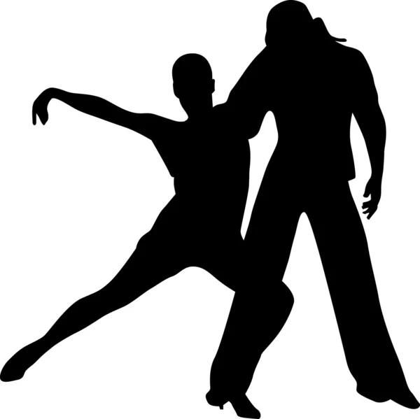 Dance silhouette vector — Stock Vector