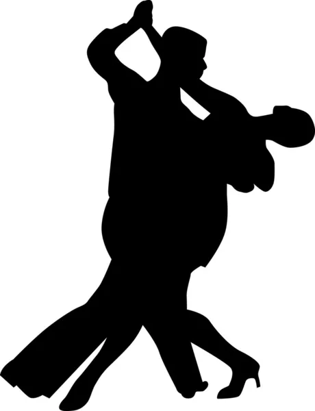 Dance silhouette vector — Stock Vector