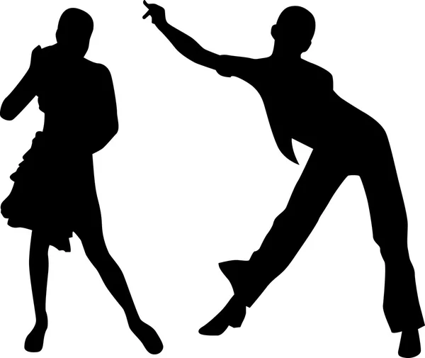 Vecteur silhouette danse — Image vectorielle