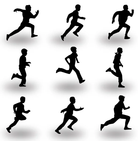 Runner silhouette vector — Stock Vector