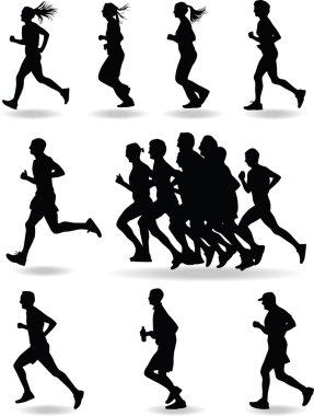 Runner siluet vektör