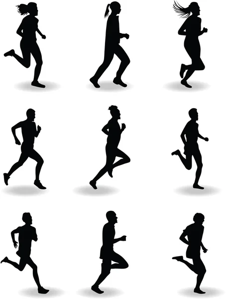 Runner silhouette vector — Stock Vector