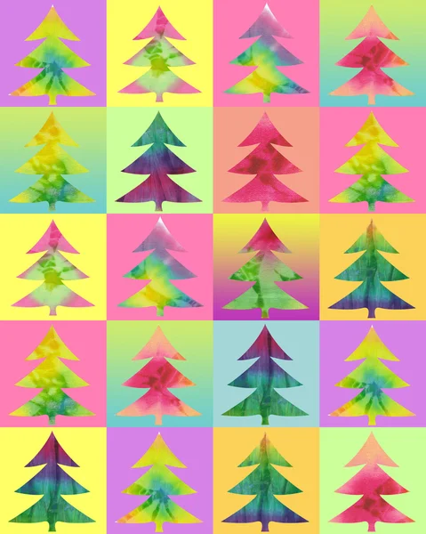 Batik kerstboom kleur achtergrond — Stockfoto