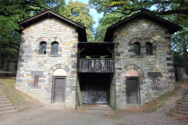 Bad Homburg Alemanha Outubro 2016 Saalburg Forte Romano Localizado Cume — Fotografia de Stock