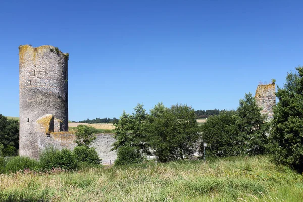 Slottet Baldenau Ruinerna Vallgrav Morbach — Stockfoto