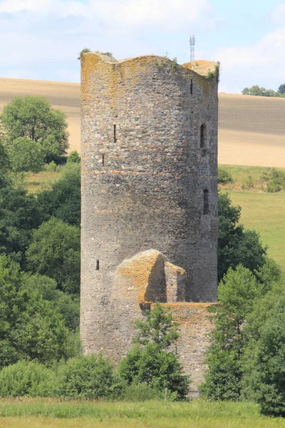 Κάστρο Baldenau Είναι Ερείπια Ενός Moated Κάστρο Στο Morbach Γερμανία — Φωτογραφία Αρχείου