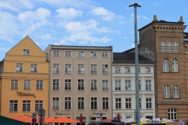 Stralsund, Germany August 3, 2017: Stralsund  is a Hanseatic town in the Pomeranian part of Mecklenburg-Vorpommern, Germany.	