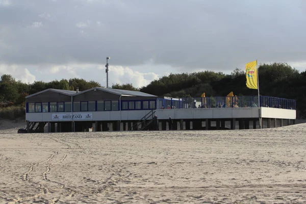 Strand Vrouwenpolder 4354 Vrouwenpolder Niederlande Ekim 2017 Aloha Beach Bar — Stok fotoğraf