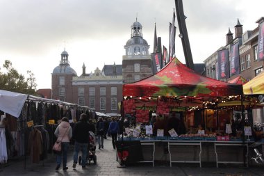 Goes, Hollanda, 3 Ekim 2017: Zeeland ilindeki Goes a Dutch town 'da 37.619 nüfuslu pazar günü