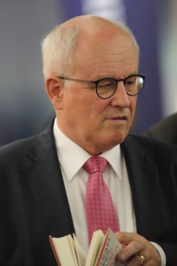 Frankfurt, Germany October 14, 2017: Volker Kauder, the parliamentary group leader of the ruling CDU/CSU faction in the German Bundestag.	