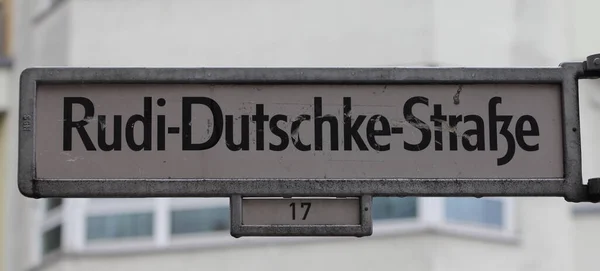 Rudi Dutschke Street Egy Utca Berlini Kreuzberg Kerületben — Stock Fotó