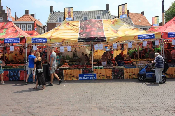 Goes Netherlands Липня 2018 Market Day Goes Dutch City Province — стокове фото