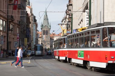 Prague, Çek Cumhuriyeti, şehrin sokaklarında.