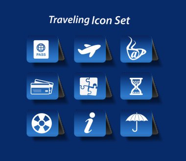 seyahat Web simge seti